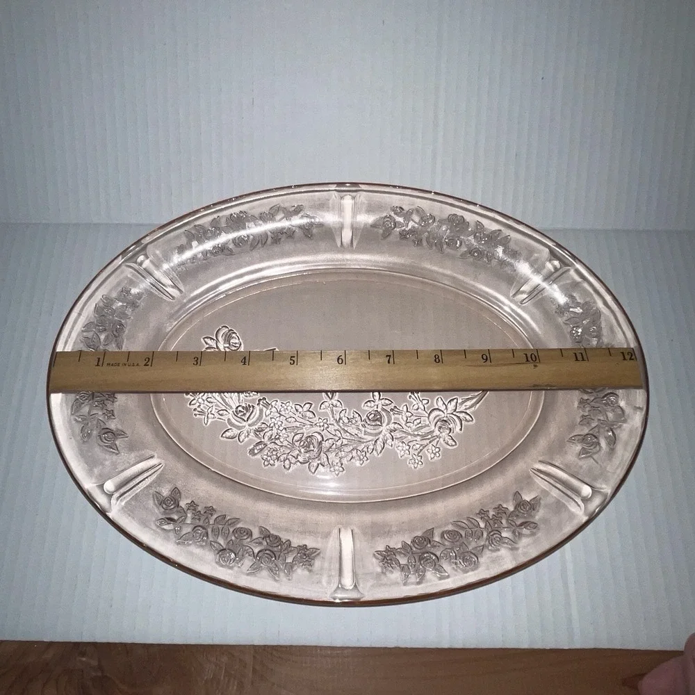 3 Piece Vintage Pink Depression Glass Serving Bowls- Federal Glass